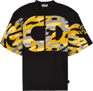 Gcds Oversize-logo katoen T-shirt Zwart Heren