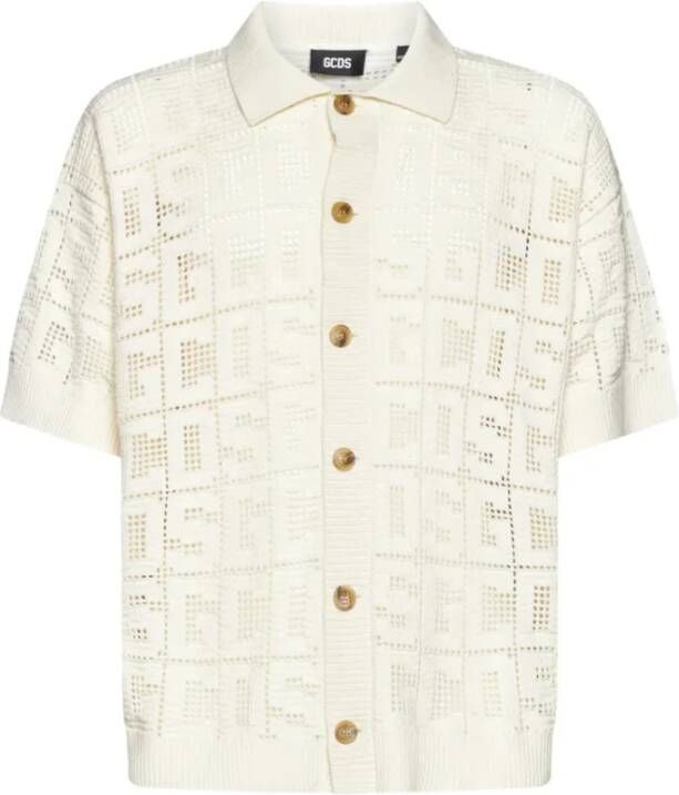 Gcds Short Sleeve Shirts Yellow Heren