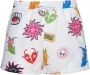 Gcds Kleurrijke Zwemshorts Elastische Taille White Heren - Thumbnail 7