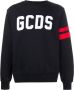 Gcds Zwart Logo Geborduurd Sweatshirt Black Heren - Thumbnail 1