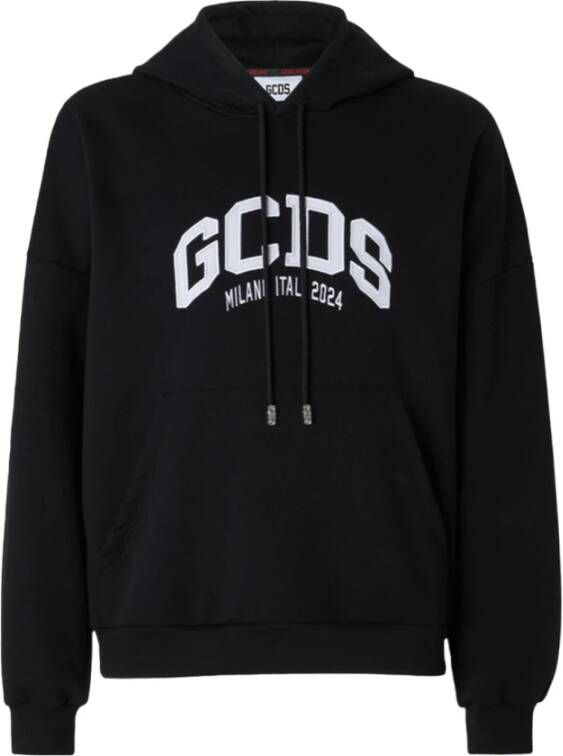 Gcds Hoodie met logo Black Heren