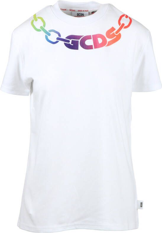 Gcds Chain T-shirt Wit Dames
