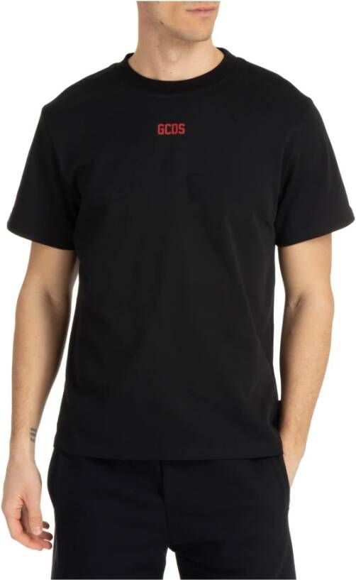 Gcds Basic Logo Regelmatig T-shirt Zwart Heren