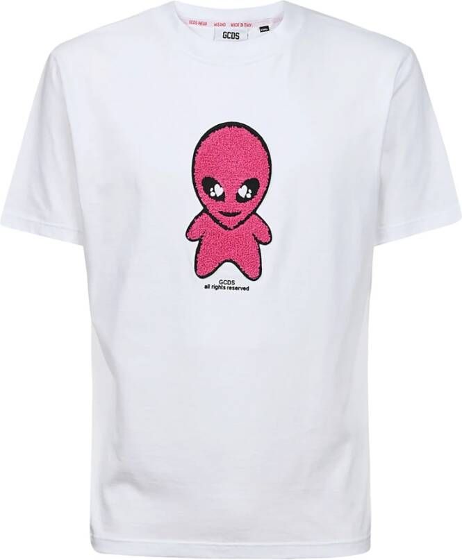 Gcds T-shirts and Polos White Wit Heren