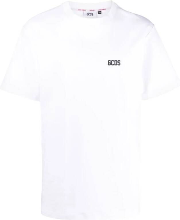 Gcds Katoenen T-Shirt met Logo Print White Heren