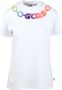 Gcds Witte Logo T-Shirts Korte Mouw Crewneck White Dames - Thumbnail 1
