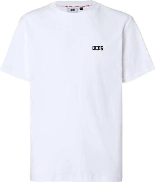 Gcds Katoenen T-Shirt met Logo Print White Heren