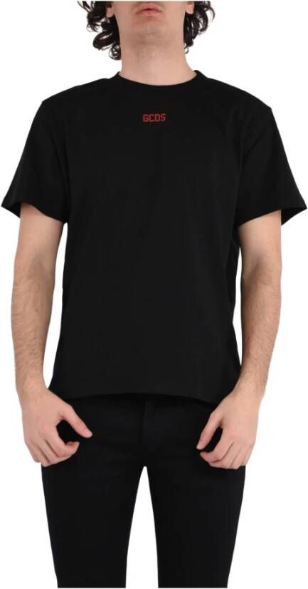 Gcds Zwart T-shirt met logo-print Black Heren