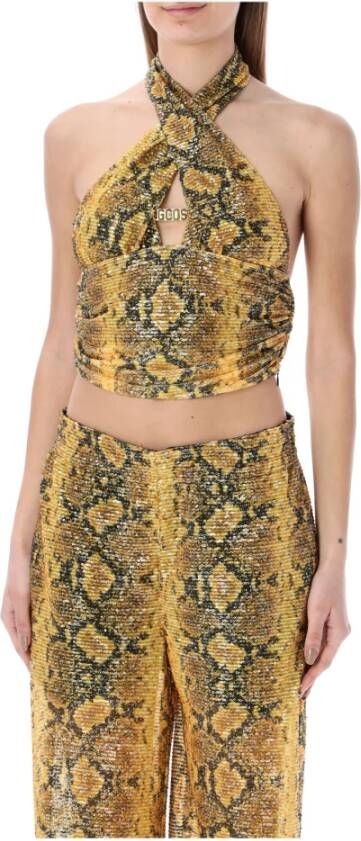 Gcds Topwear Ss22W140347S Geel Dames
