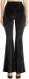 Gcds Hoge taille effen broek met logo borduursel Black Dames - Thumbnail 1