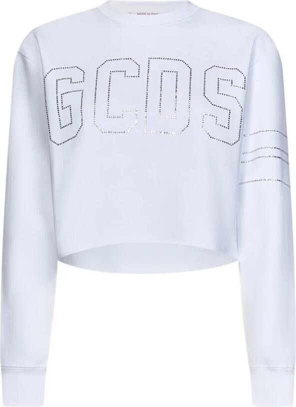 Gcds Women Clothing Sweatshirt White Ss23 White Dames