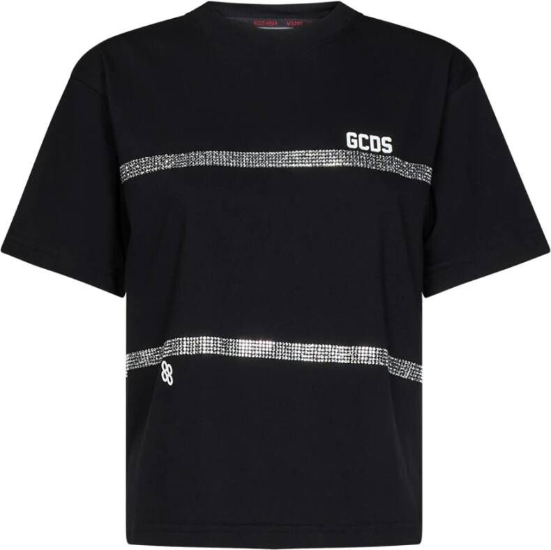 Gcds Women Clothing T-Shirts ; Polos Black Ss23 Zwart Dames