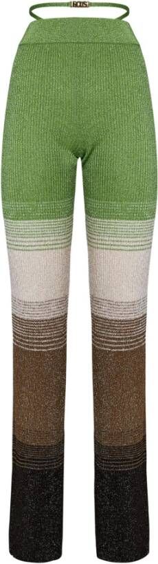 Gcds Women Clothing Trousers Green Ss23 Groen Dames