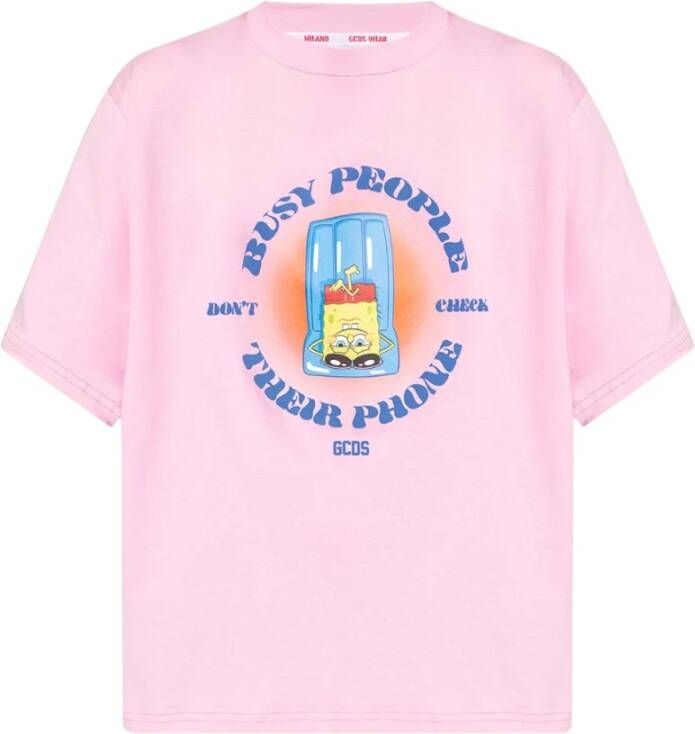 Gcds x SpongeBob SquarePants™ T-Shirt Roze Dames