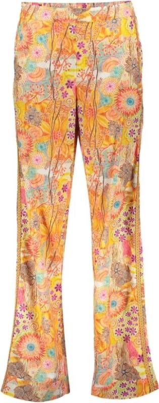 Geisha broek Pants multicolor flowers 31102-81 250 Oranje Dames