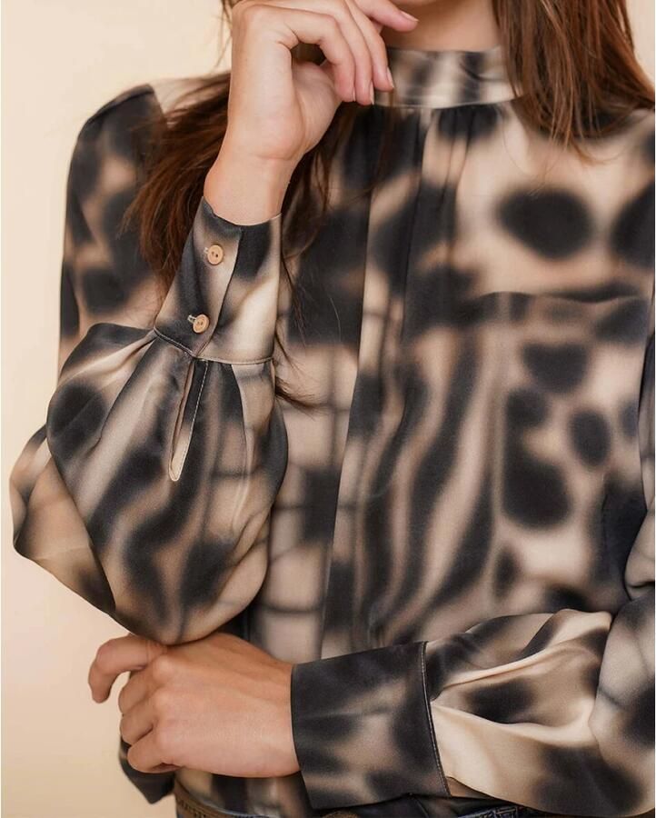 Geisha Blouse met Lange Mouwen Multicolor Dames - Foto 2