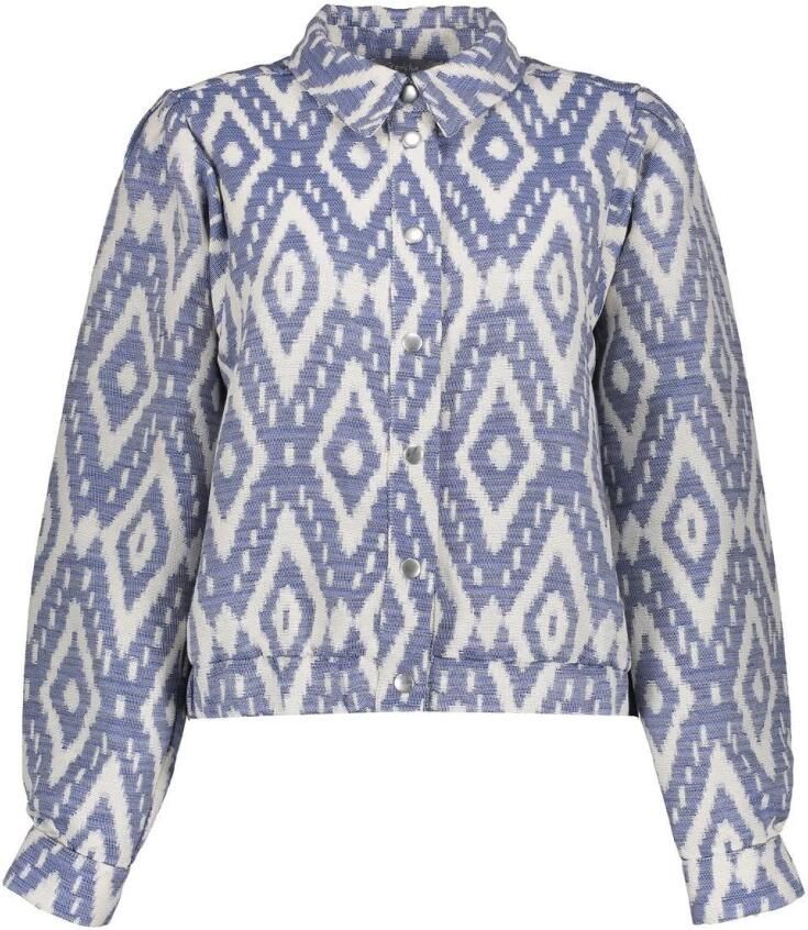 Geisha Bomberjack in Ecru Blauw Blue Dames