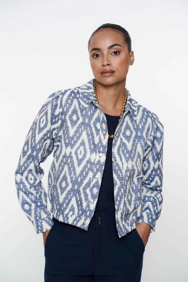 Geisha Bomberjack in Ecru Blauw Blue Dames - Foto 3