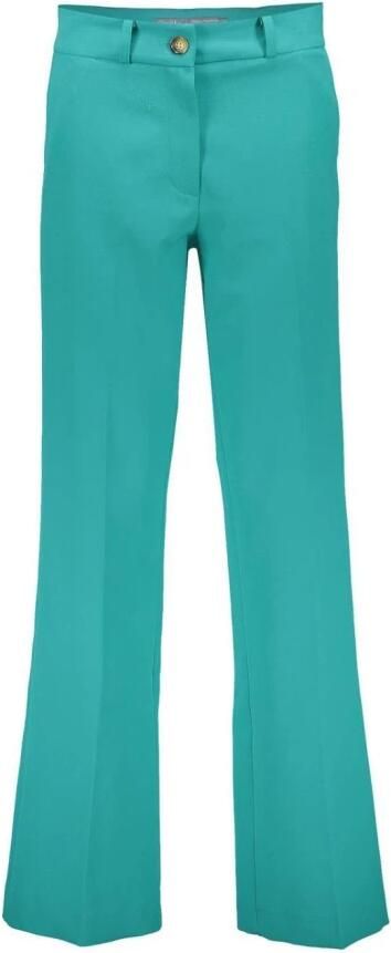 Geisha broek Pantalon solid straight 41112-32 615 teal Green Dames