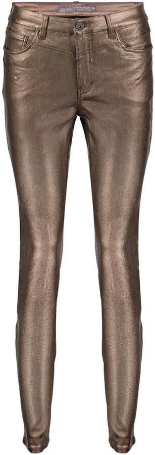 Geisha Coated Skinny Jeans Brown Dames