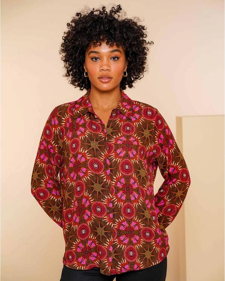 Geisha Elegante Blouse met Lange Mouwen Multicolor Dames - Foto 2