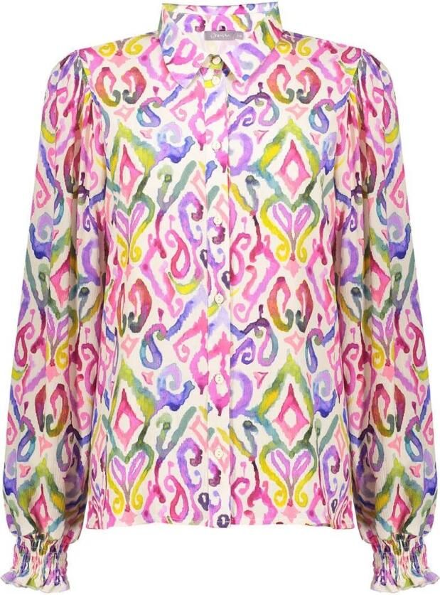 Geisha Elegante Blouse met Lange Mouwen Multicolor Dames