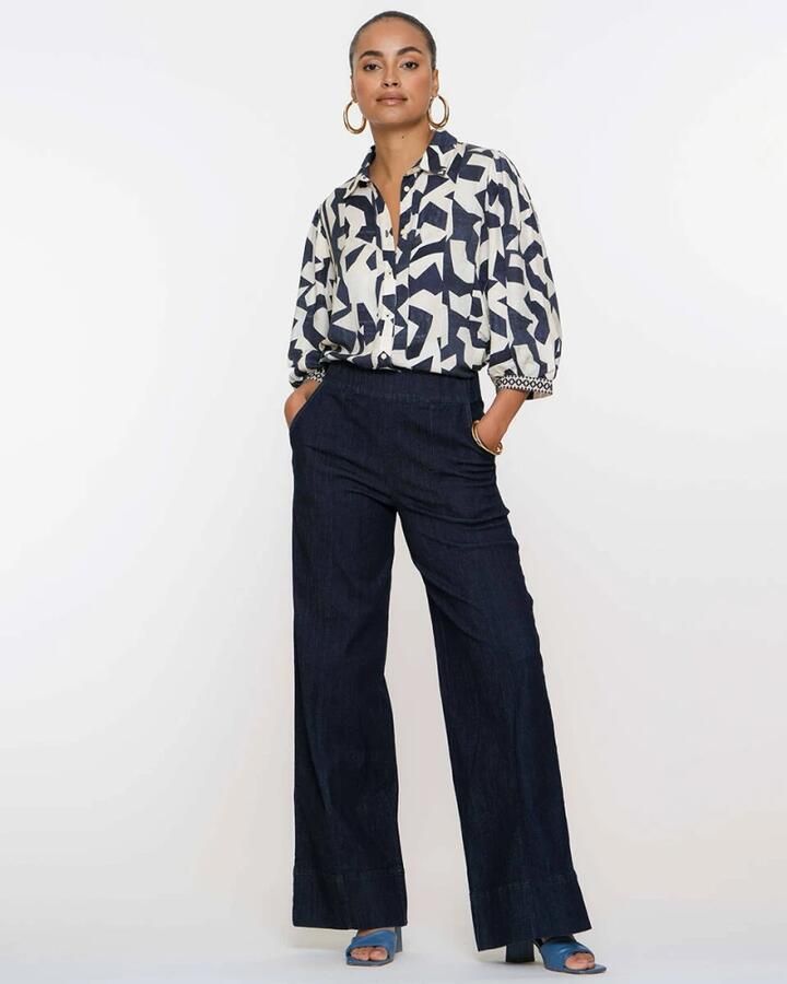 Geisha Elegante Blouse met Lange Mouwen Multicolor Dames - Foto 3