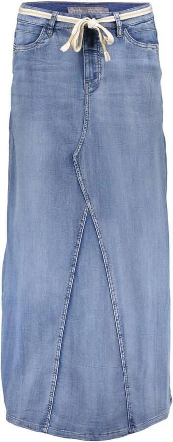 Geisha Elegante Denim Rok Blue Dames