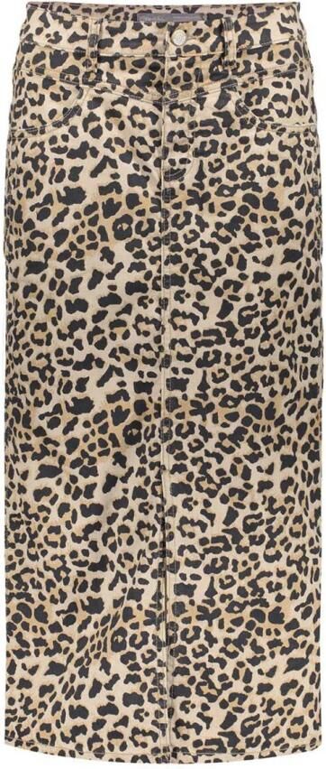 Geisha Jeansrok met Luipaardprint Multicolor Dames - Foto 3