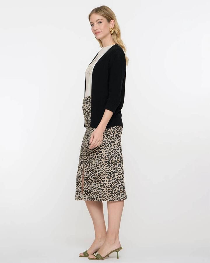 Geisha Jeansrok met Luipaardprint Multicolor Dames - Foto 5