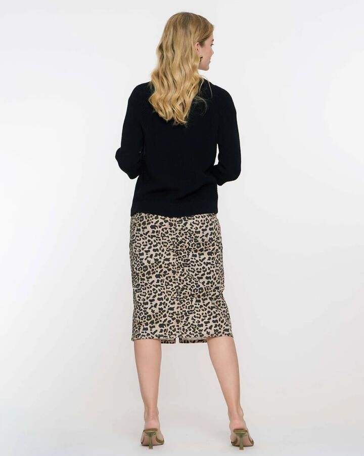 Geisha Jeansrok met Luipaardprint Multicolor Dames - Foto 6