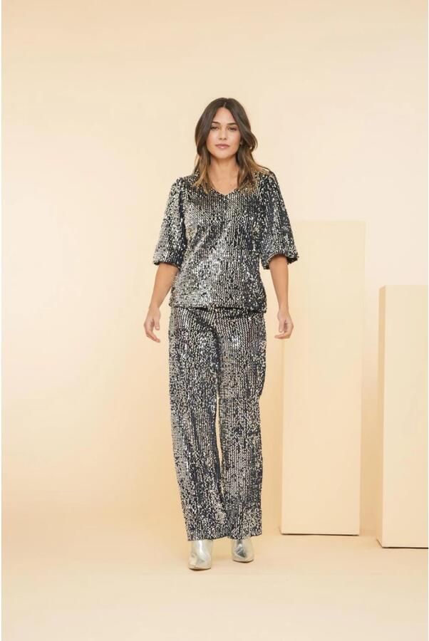 Geisha Midnight Blue Top Shirt Blue Dames - Foto 2