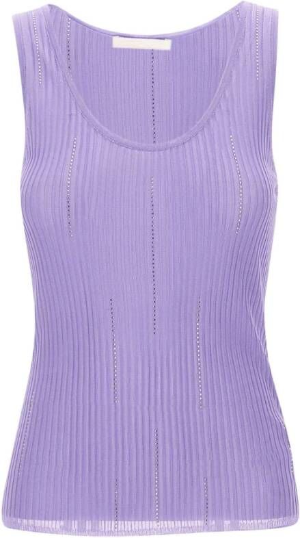 Genny Sleeveless Tops Purple Dames