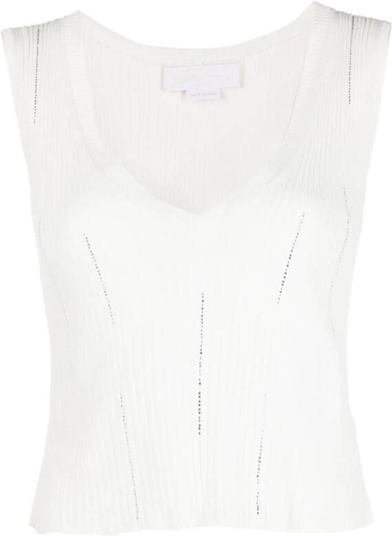 Genny Sleeveless Tops White Dames