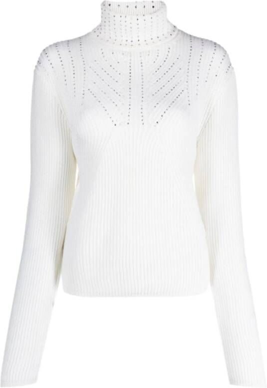 Genny Witte Sweaters met Strass Breiwerk Wit Dames