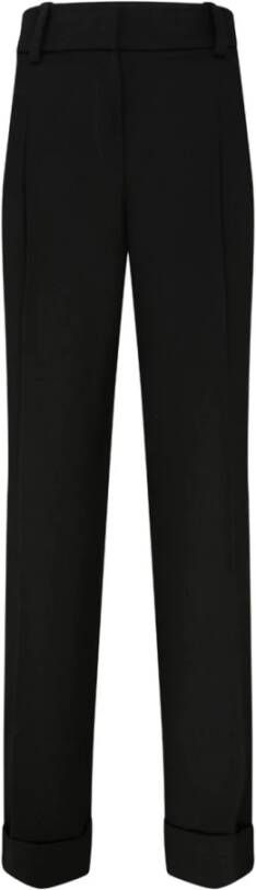 Genny Zwarte Pantalon Hoge Taille Slim Fit Zwart Dames