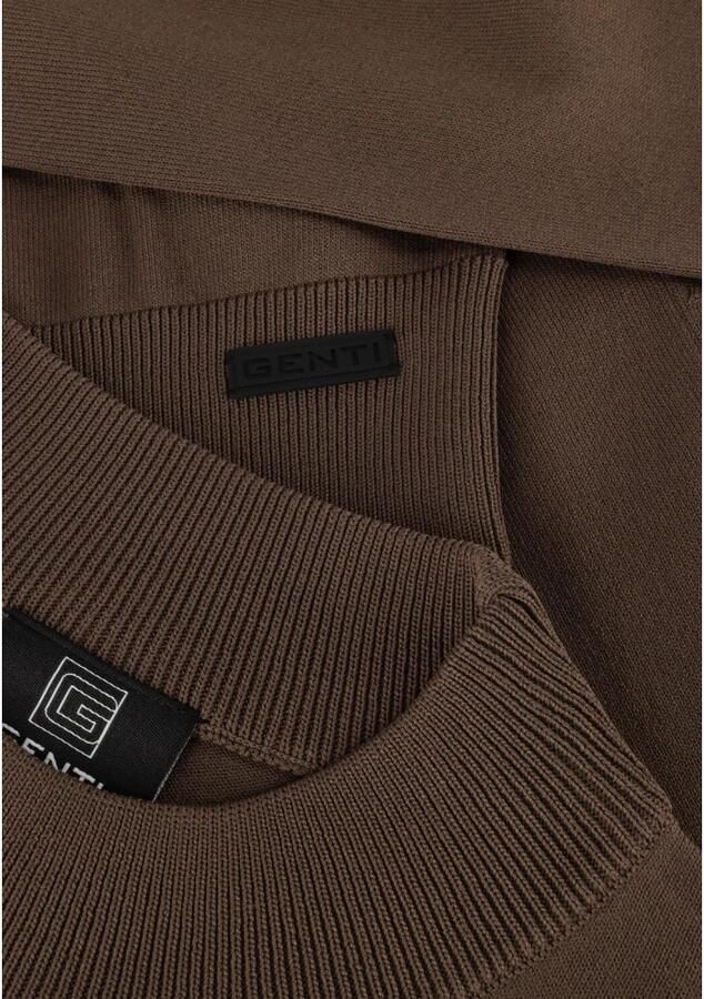 Genti Bruine Stijlvolle Trui voor Mannen Brown Heren