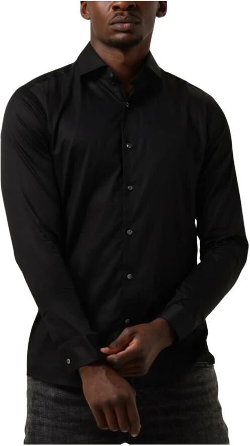 Genti Klassiek Herenoverhemd Zwart Black Heren - Foto 6
