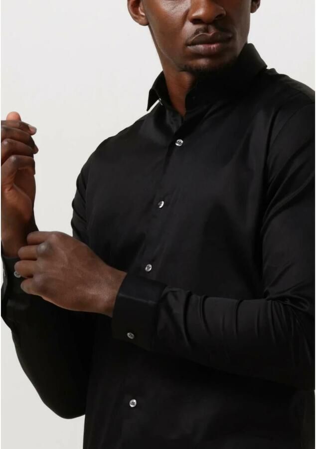 Genti Klassiek Herenoverhemd Zwart Black Heren - Foto 4