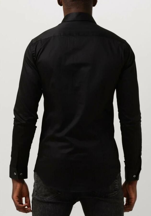Genti Klassiek Herenoverhemd Zwart Black Heren - Foto 5