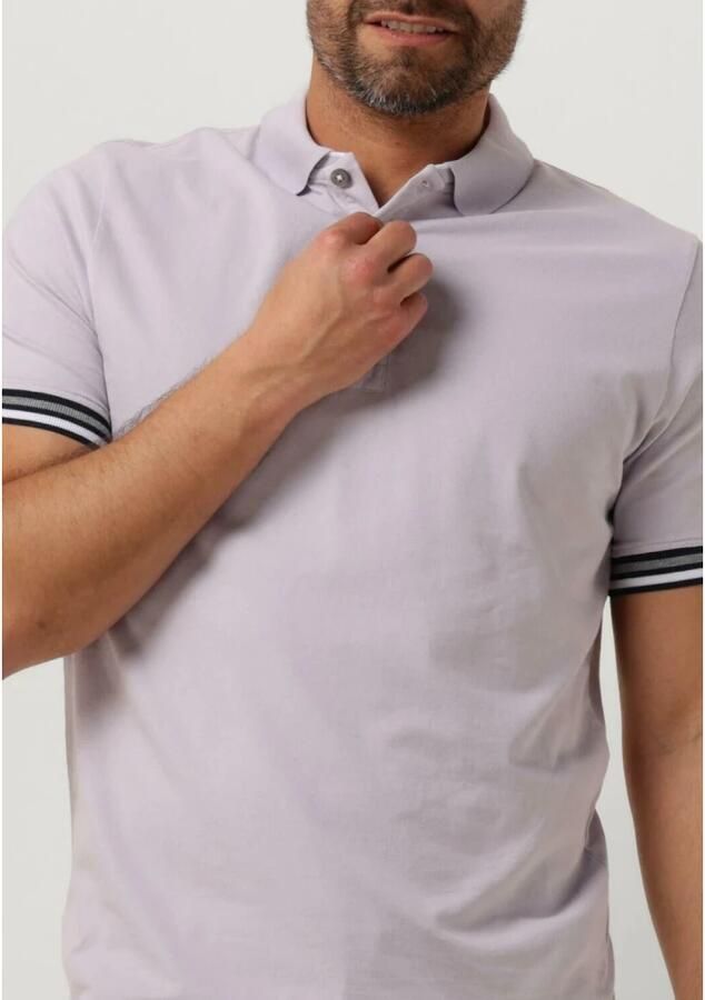 Genti Lila Polo Shirt Trendy Stijl Purple Heren
