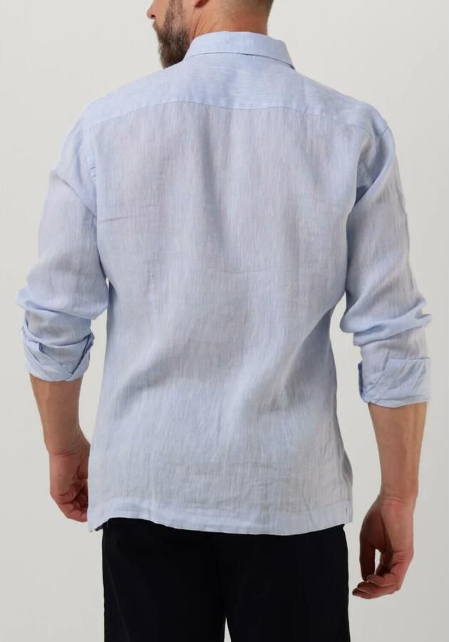 GENTI Heren Overhemden Linnen S7054-1120 Lichtblauw-0 - Foto 2