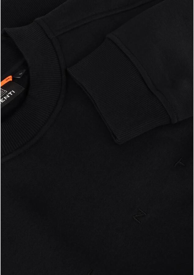 Genti Moderne Zwarte Sweater voor Mannen Black Heren