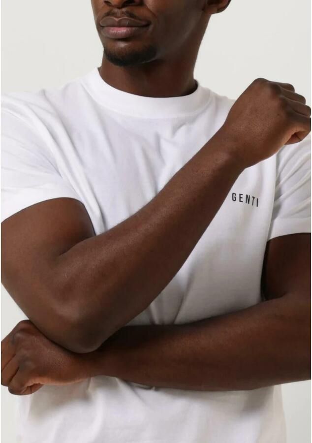 GENTI Heren Polo's & T-shirts J9038-1223 Wit