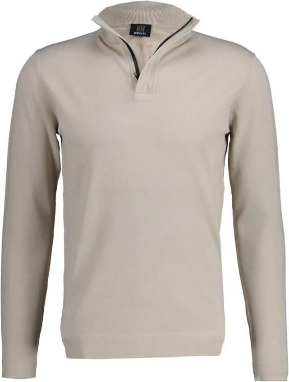 Genti Korte rits trui Beige Heren