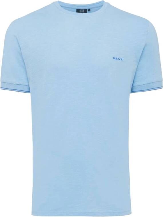 Genti T-shirt korte mouw Blauw Heren