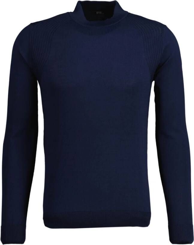 Genti Slim Fit Coltrui in Donkerblauw Blue Heren