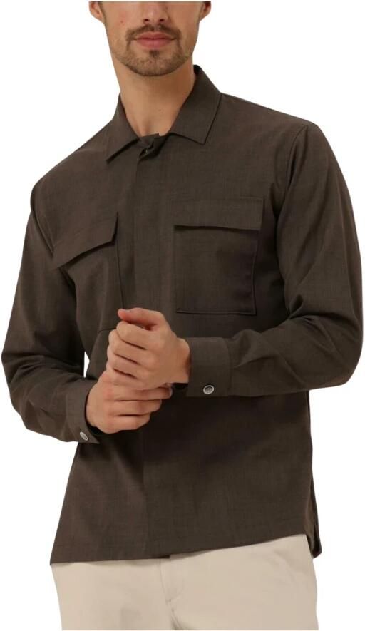 Gentiluomo Taupe Overshirt Klassieke Stijl Brown Heren - Foto 3