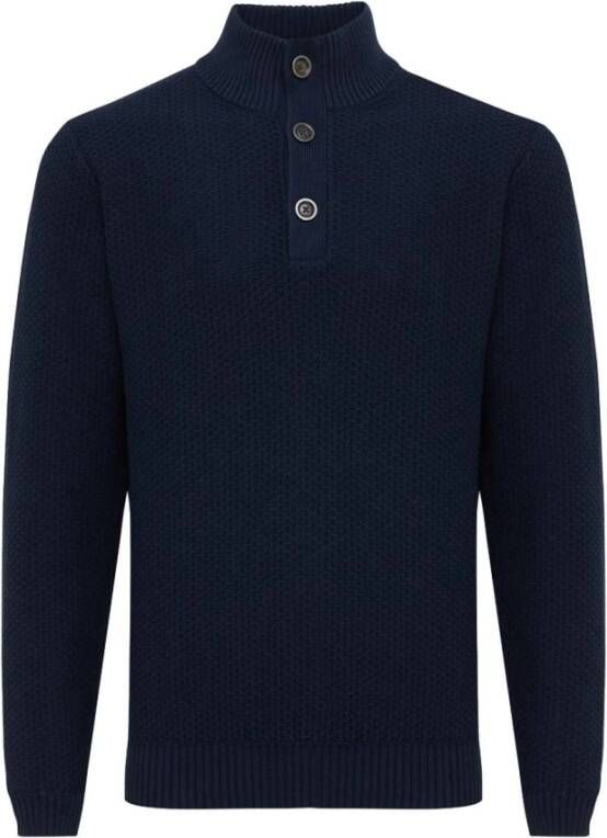 Gentiluomo Stijlvolle Pullover Blauw Heren