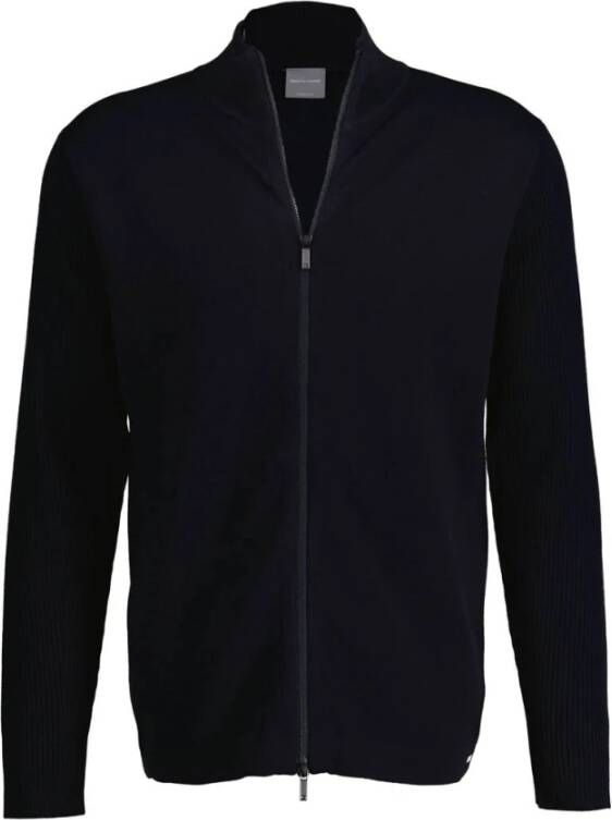 Gentiluomo Stijlvol Donkerblauw Vest met Dubbele Rits Blue Heren